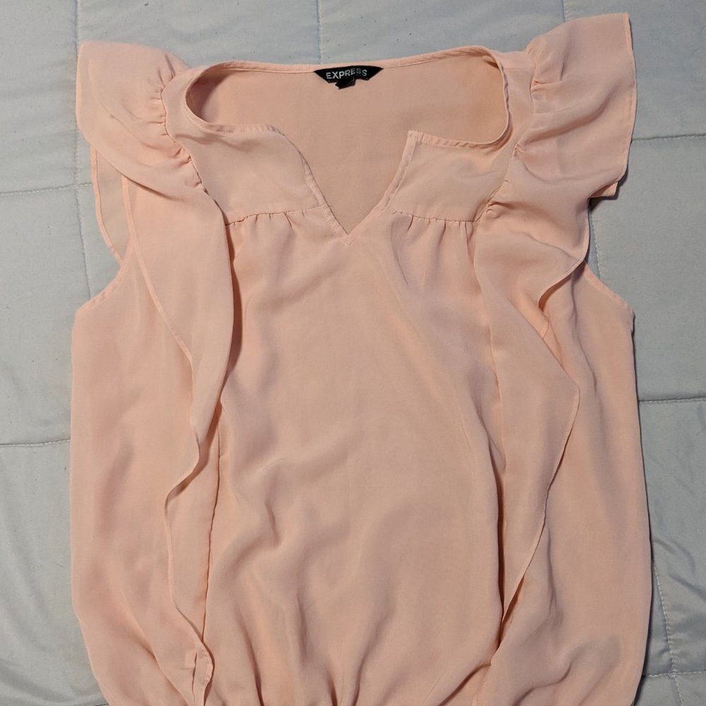 Short-Sleeve Pink Blouse Express